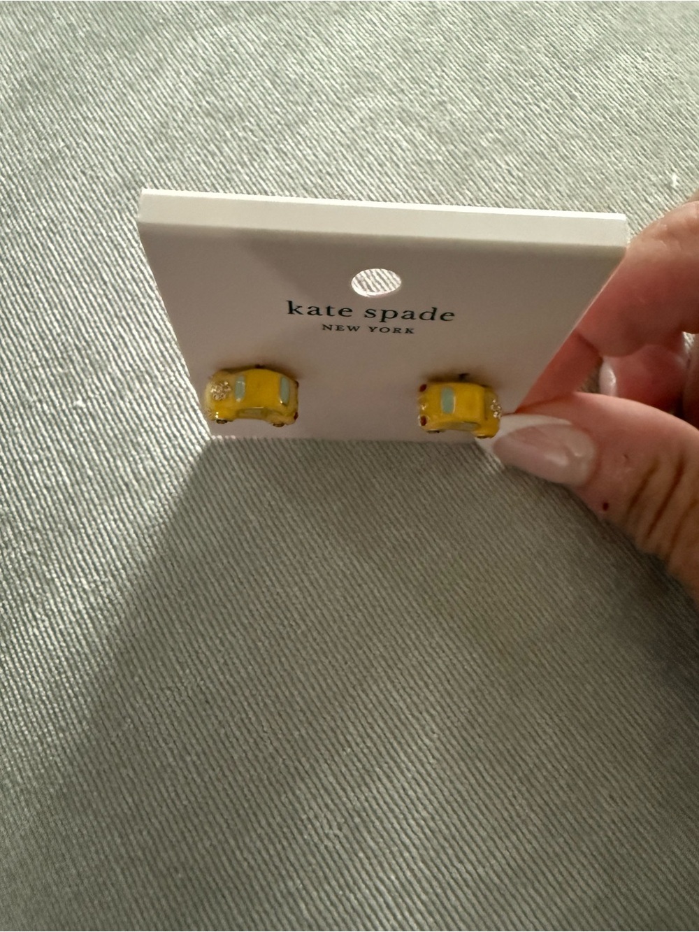 kate spadee New York Yellow Car Stud Earrings - Picture 3 of 5